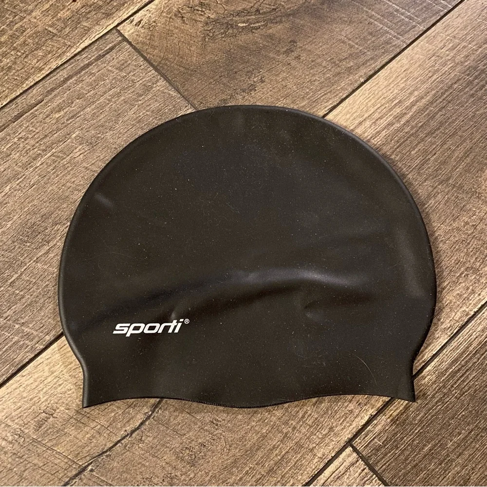 NWOT || sporti || Black Silicon Swim Cap - Picture 1 of 1